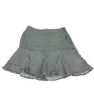 Hollister Womens Black & White Gingham Ultra High-Rise Skort Size XS